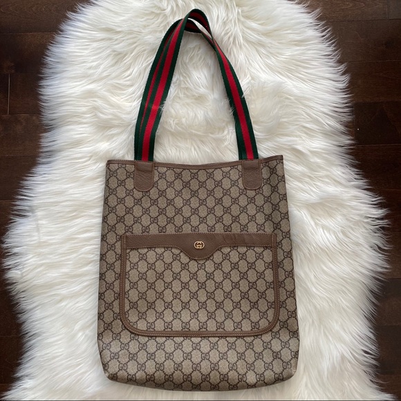 GUCCI Vintage GG Tote Bag - Picture 1 of 16